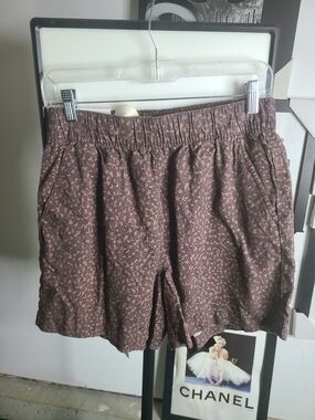 Sanctuary Brown Printed Elastic-Waist Shorts